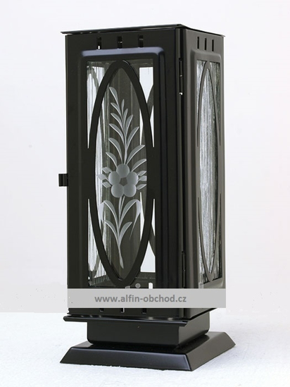 Obrázek z Svítilna na postavení výstřih ovál  černá 