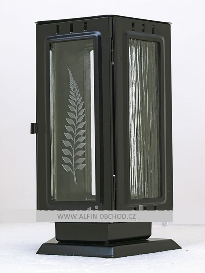 Obrázek z Svítilna na postavení lichoběžníková černá 