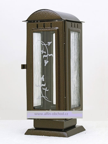 Obrázek z Svítilna na postavení oblá střecha - malá - starozlato 