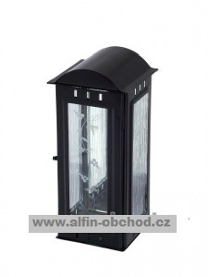 Obrázek z Svítilna na pomník závěsná velká oblá střecha - černá 