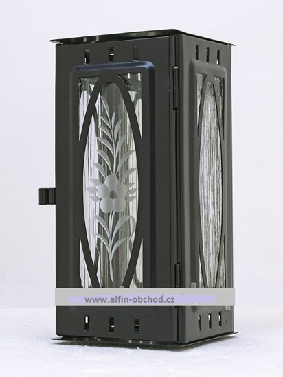 Obrázek z Svítilna na pomník závěsná velká výstřih ovál - černá 