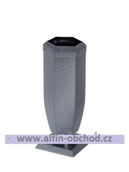 Obrázek z Váza na postavení  zaoblená s víčkem starostříbro 