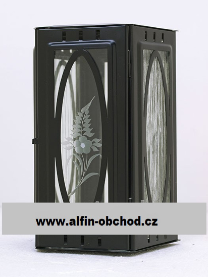 Obrázek z Svítilna závěsná lichoběžníková výstřih ovál černá 